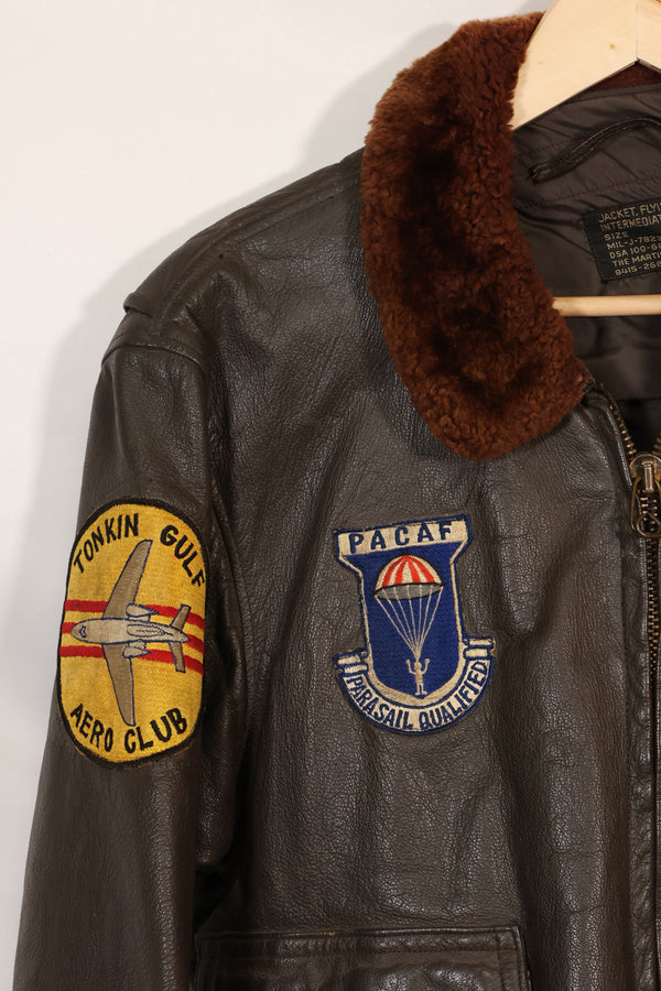 1968年契約　サイズ42 アメリカ海軍　G-1 フライトジャケット　FAIRECONRON ONE　中古品