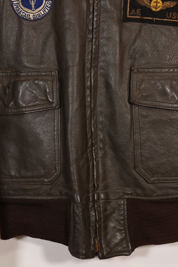 1968年契約　サイズ42 アメリカ海軍　G-1 フライトジャケット　FAIRECONRON ONE　中古品