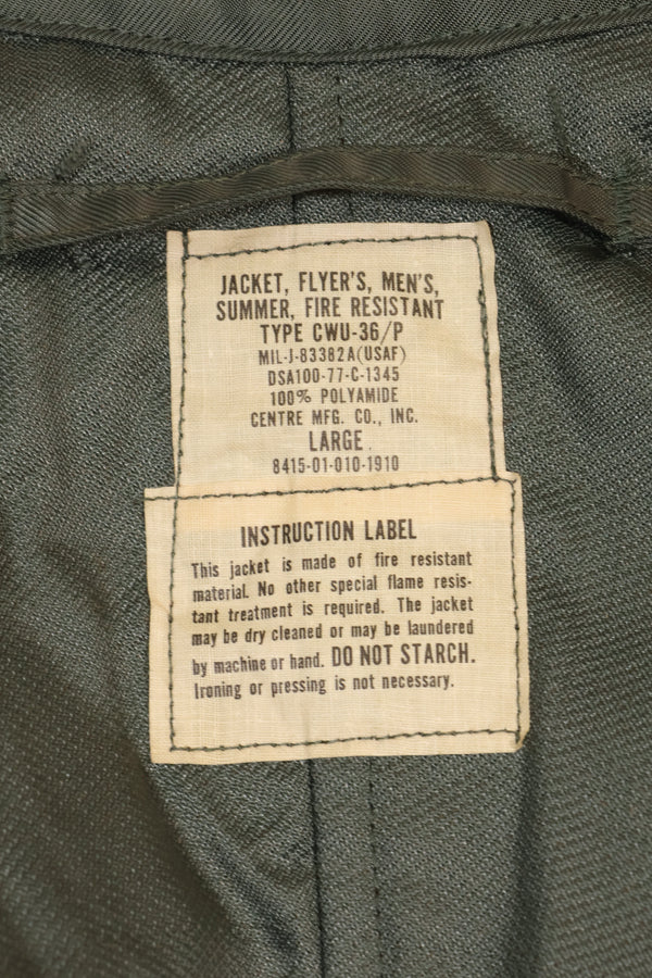 1977年製造　LARGE デッドストック　アメリカ海軍　CWU-36P フライトジャケット