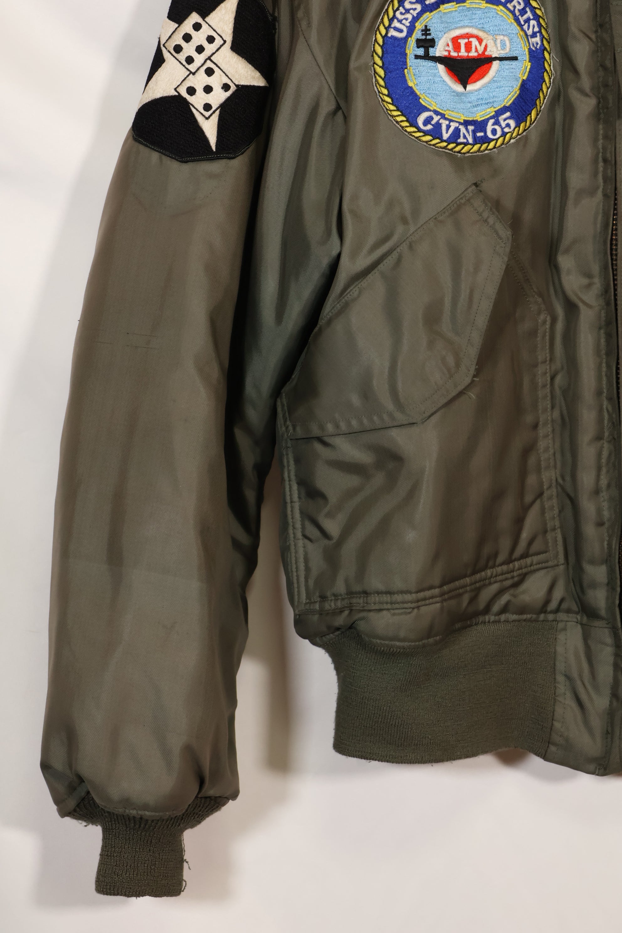 1980年契約　LARGE  USS ENTERPRISE UWC-45P フライトジャケット　個人カスタム品　中古品