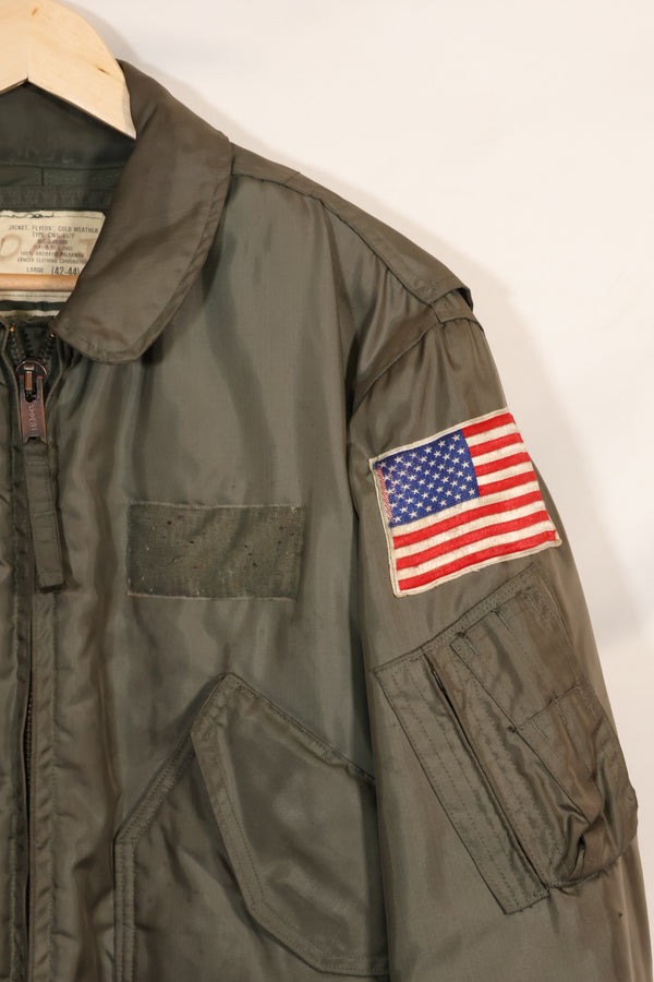 1980年契約　LARGE  USS ENTERPRISE UWC-45P フライトジャケット　個人カスタム品　中古品