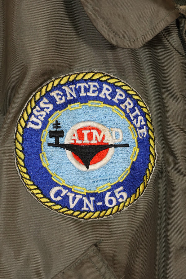1980年契約　LARGE  USS ENTERPRISE UWC-45P フライトジャケット　個人カスタム品　中古品
