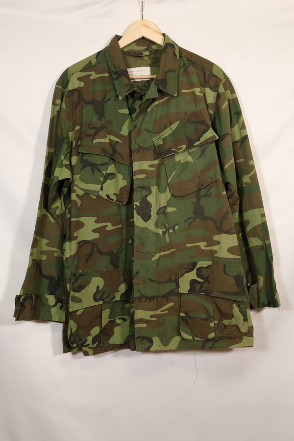 1967年頃　L-R　ノンリップストップ　初期プリント　ERDL　ファティーグジャケット　中古品