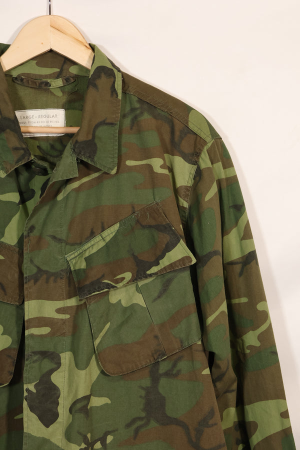 1967年頃　L-R　ノンリップストップ　初期プリント　ERDL　ファティーグジャケット　中古品