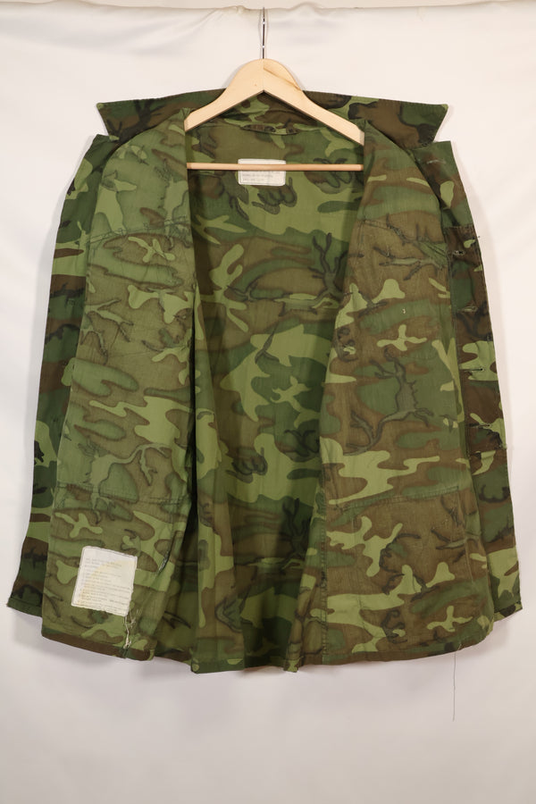 1967年頃　L-R　ノンリップストップ　初期プリント　ERDL　ファティーグジャケット　中古品