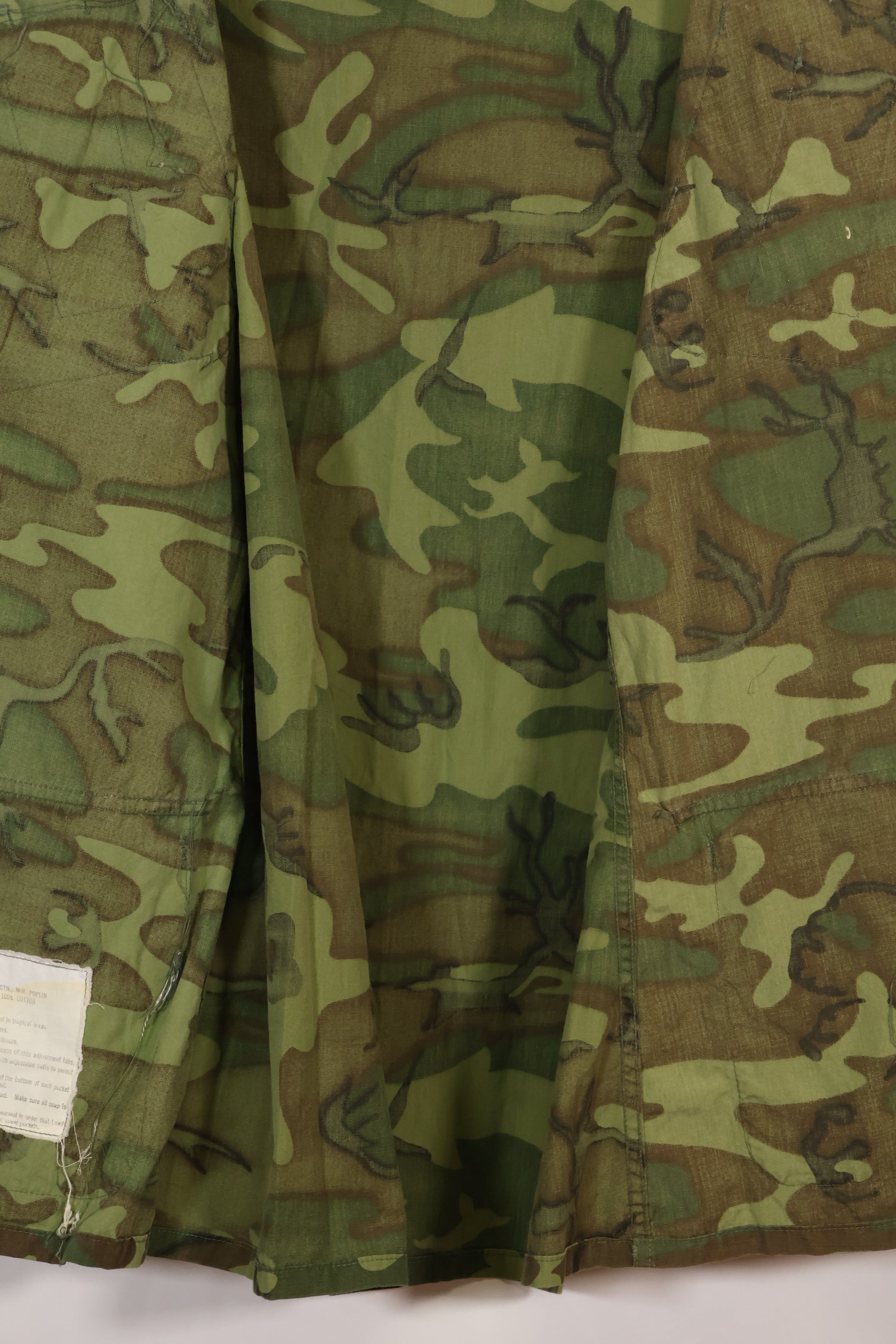 1967年頃　L-R　ノンリップストップ　初期プリント　ERDL　ファティーグジャケット　中古品