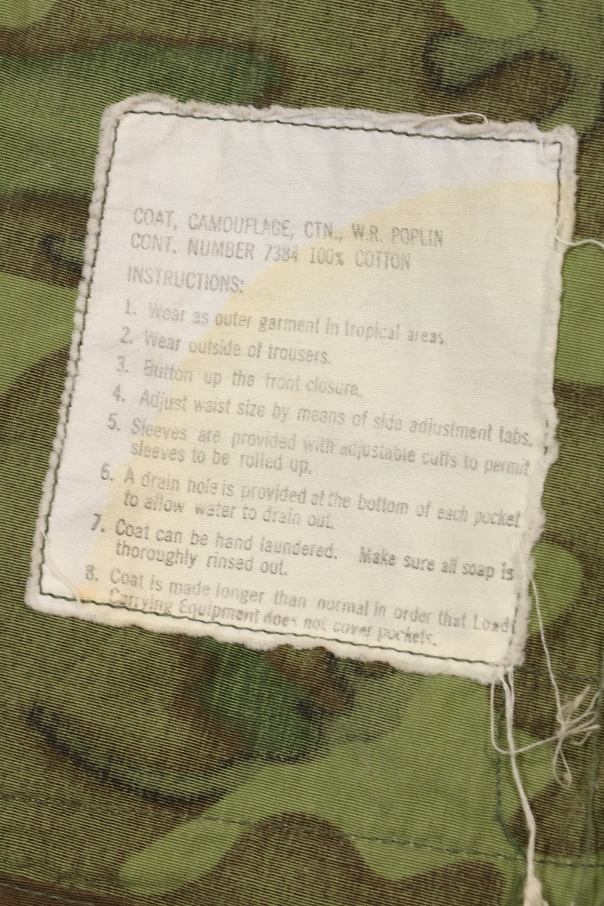 1967年頃　L-R　ノンリップストップ　初期プリント　ERDL　ファティーグジャケット　中古品