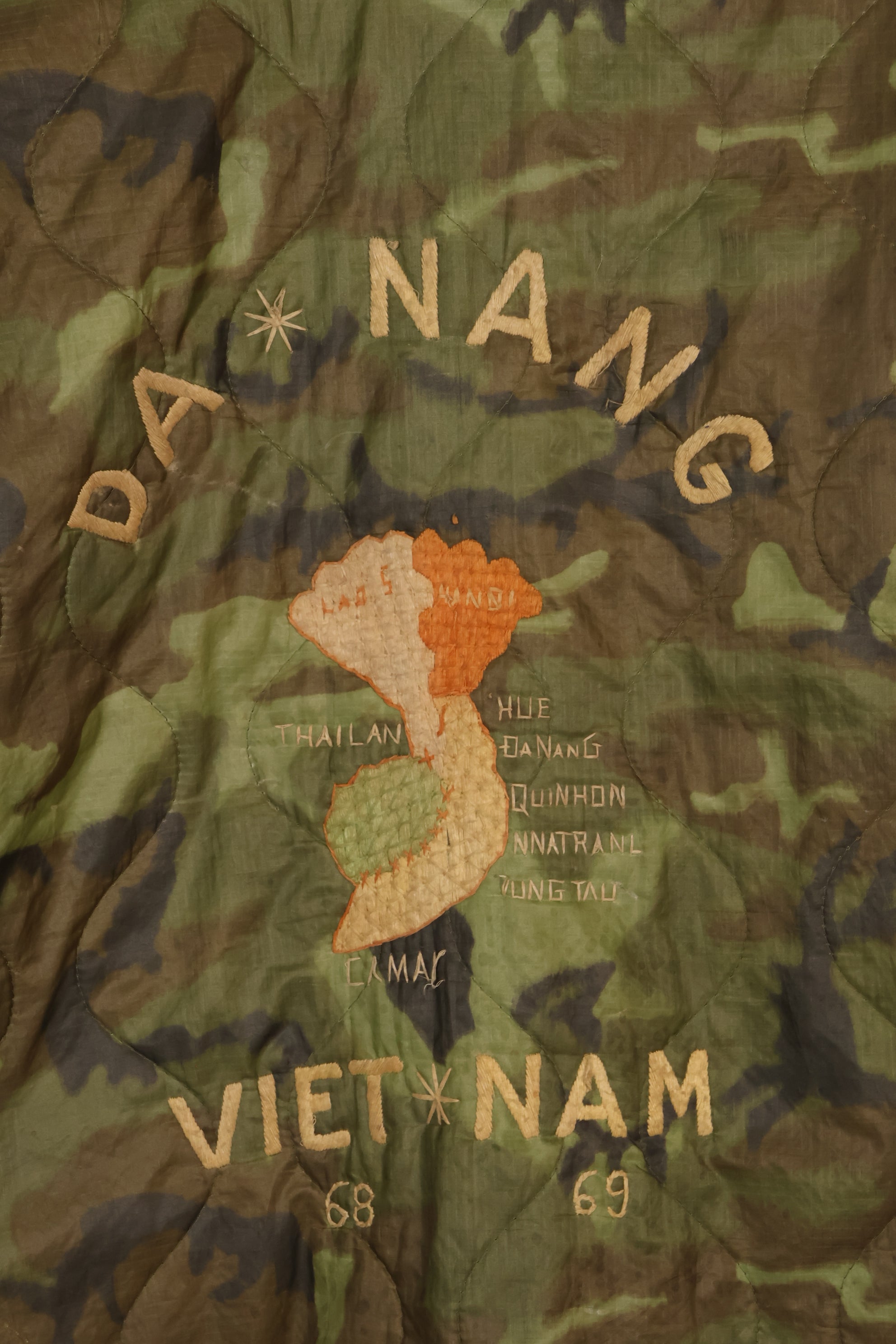 1968〜69年　大きめサイズ　ベトナム戦争　ツアージャケット　ベトジャン　DA NANG　中古品