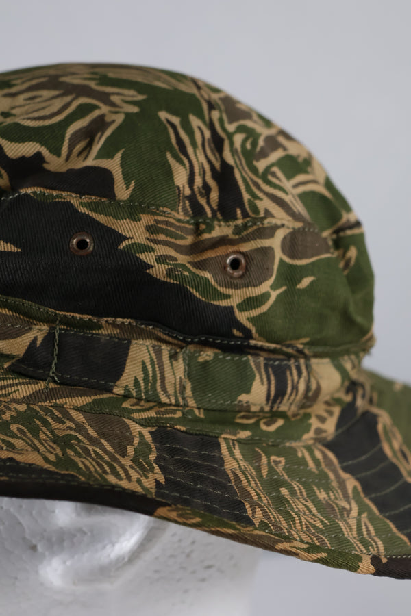 実物　沖縄タイガーパターン　タイガーストライプ　ブーニーハット　大きめサイズ　中古品