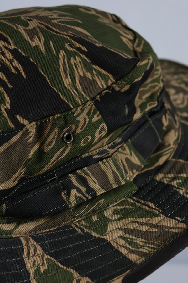 実物　沖縄タイガーパターン　タイガーストライプ　ブーニーハット　大きめサイズ　中古品