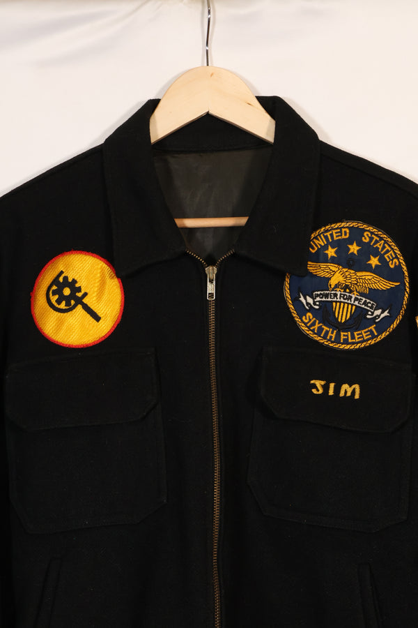 1987年　大きめサイズ　アメリカ海軍　USS SPIEGEL GROVE ツアージャケット