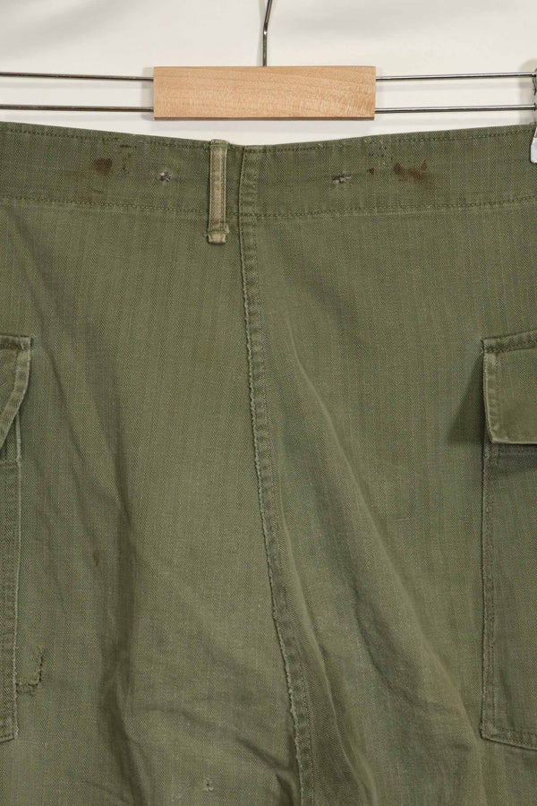 1940年代　アメリカ陸軍　HBT ユーティリティパンツ　大きめサイズ　傷あり　中古品