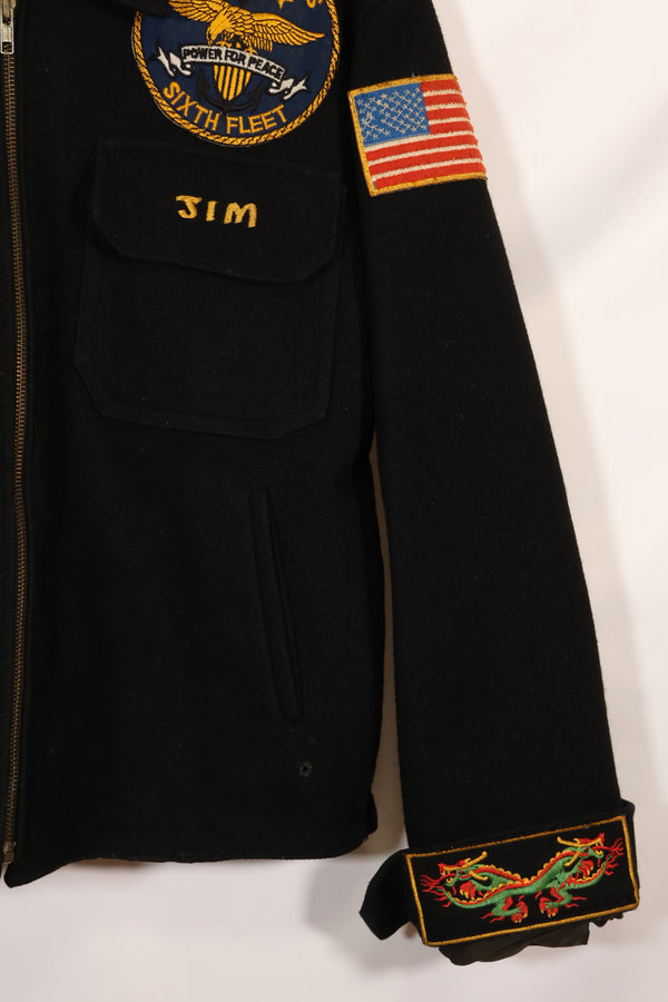 1987年　大きめサイズ　アメリカ海軍　USS SPIEGEL GROVE ツアージャケット