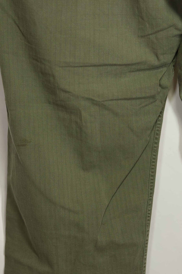 1940年代　アメリカ陸軍　HBT ユーティリティパンツ　大きめサイズ　傷あり　中古品