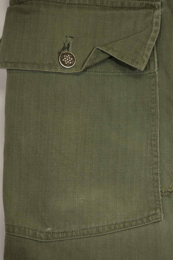 1940年代　アメリカ陸軍　HBT ユーティリティパンツ　大きめサイズ　傷あり　中古品