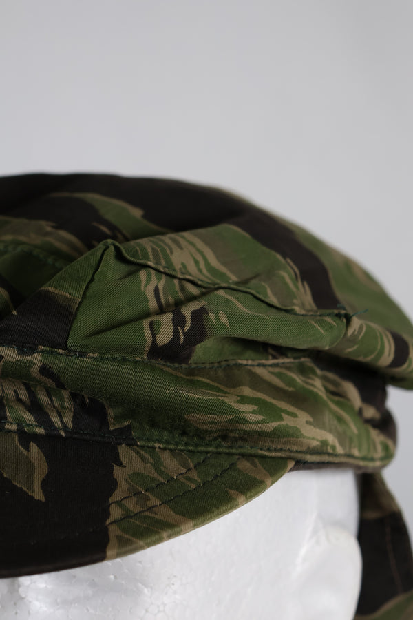 実物　沖縄タイガー　タイガーストライプ　CIDG パトロールキャップ　ロングネックフラップ　中古品