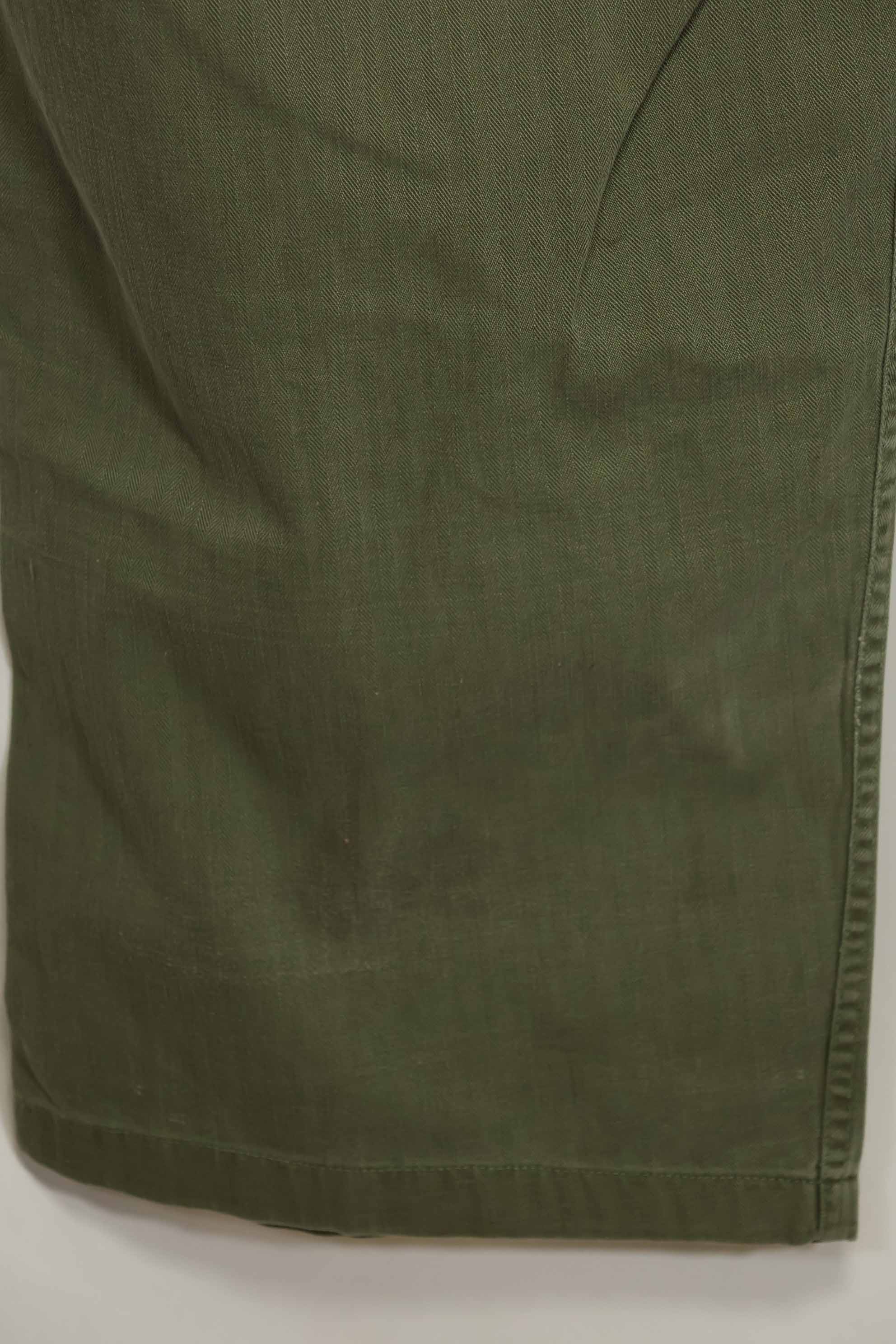 1940年代　アメリカ陸軍　HBT ユーティリティパンツ　大きめサイズ　傷あり　中古品