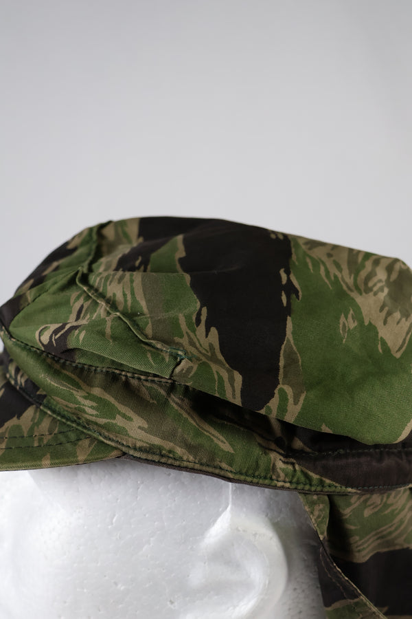 実物　沖縄タイガー　タイガーストライプ　CIDG パトロールキャップ　ロングネックフラップ　中古品