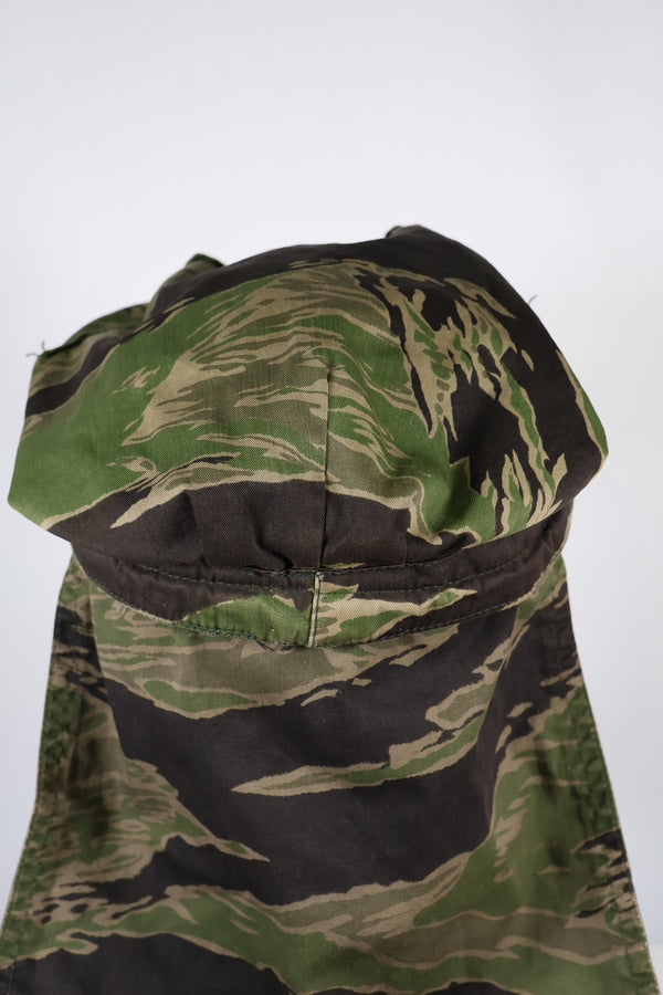 実物　沖縄タイガー　タイガーストライプ　CIDG パトロールキャップ　ロングネックフラップ　中古品