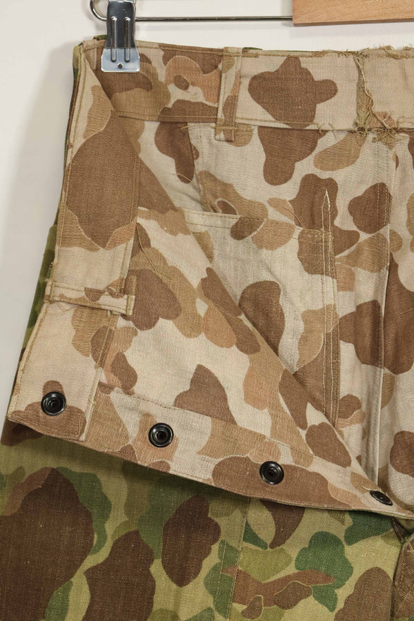 1940年代　アメリカ海兵隊　P-42　フロッグスキン迷彩パンツ ローカル改造あり　状態良い　中古品
