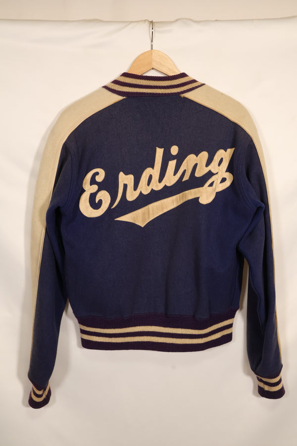 推定1940年代後半〜50年代　米軍パイロット私物　スタジアムジャケット　Erding空軍基地　中古品
