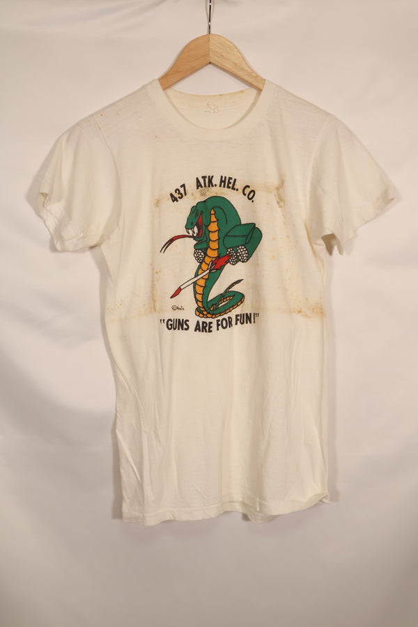 1960年代　アメリカ陸軍　ベトナム戦争　第437 アタックヘリコプター中隊　Tシャツ　中古品