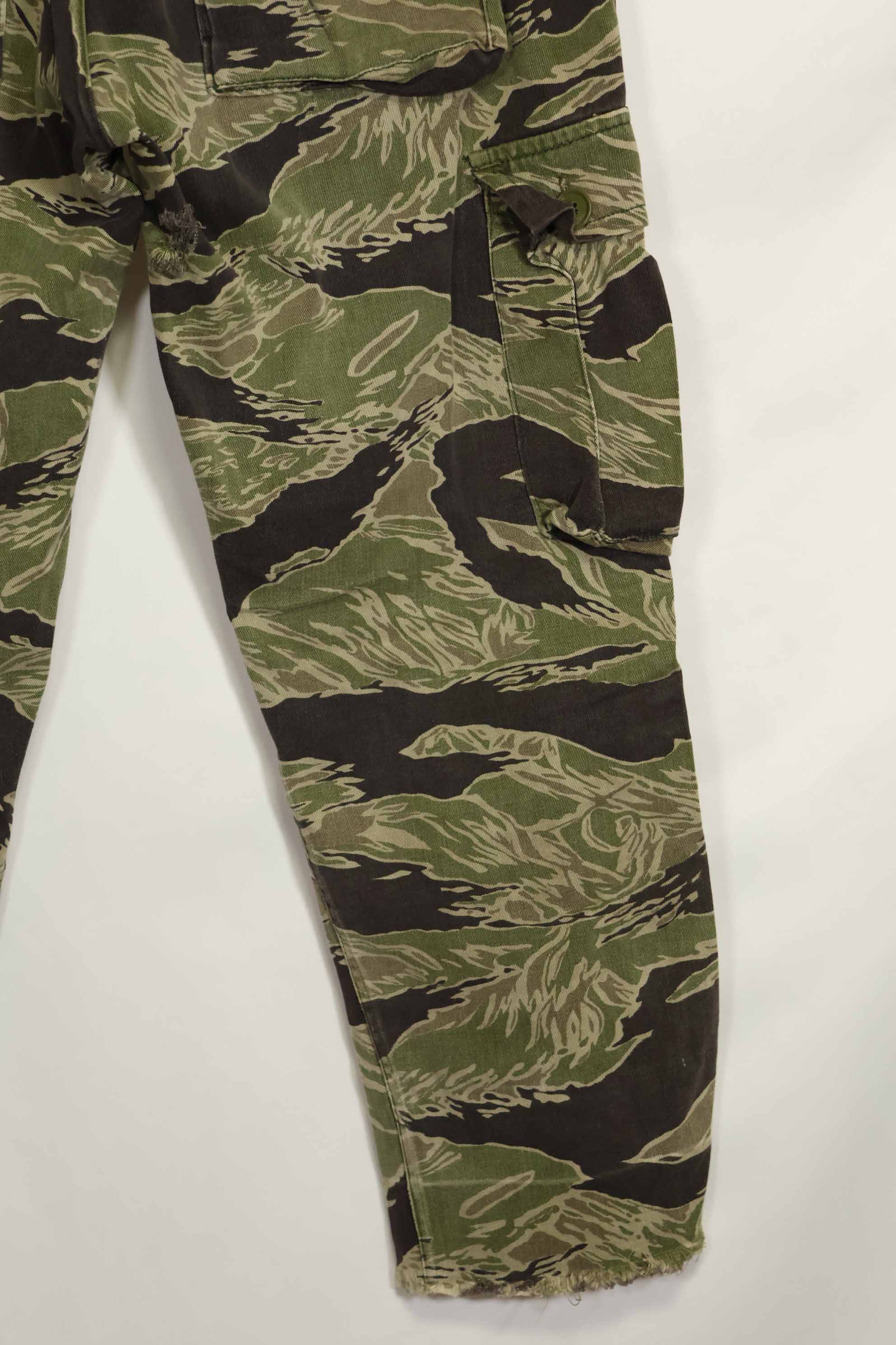 1960年代　沖縄タイガー　タイガーストライプ　パンツ　USカット　大きめパンツ　中古品