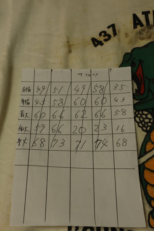 1960年代　アメリカ陸軍　ベトナム戦争　第437 アタックヘリコプター中隊　Tシャツ　中古品