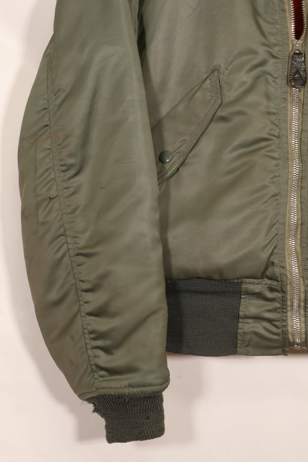 1970年契約　Medium アメリカ空軍 USAF　L2-B フライトジャケット　中古品  ALPHA INDUSTRIES社製