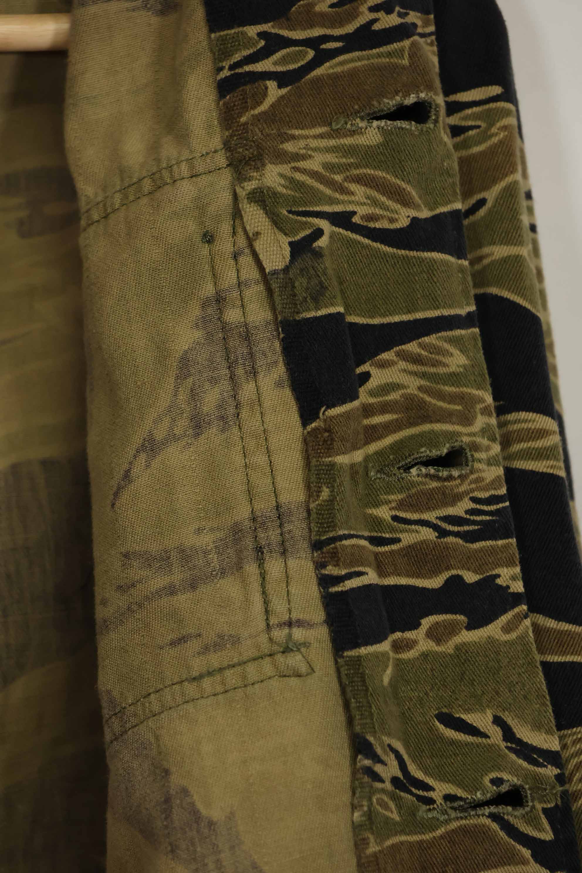 1960年代　ゴールドタイガー　タイガーストライプシャツ　A-L　Asianカット　状態良い　中古品