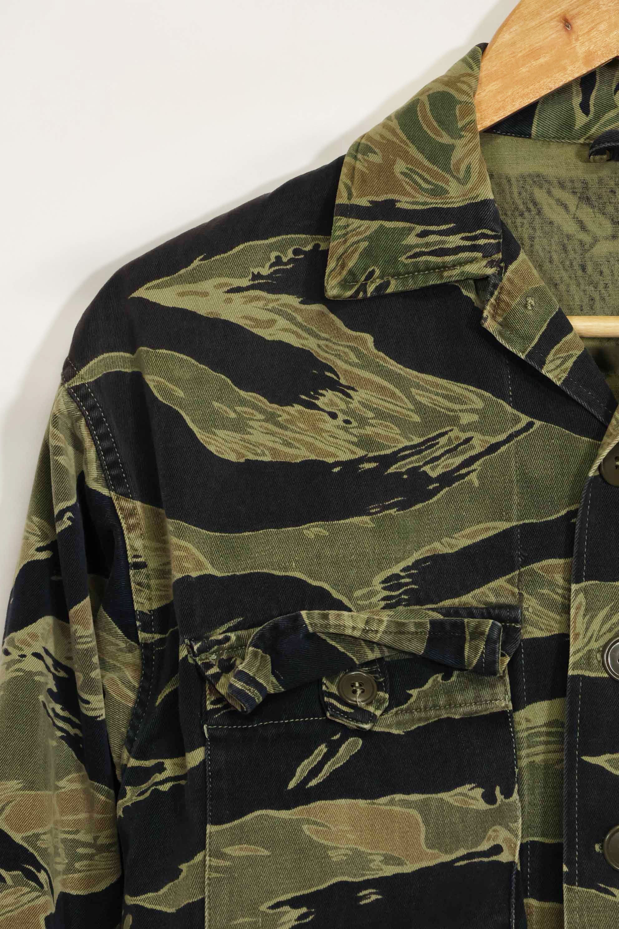 1960年代　ファットタイガー　タイガーストライプ　シャツ　Asian カット　中古品