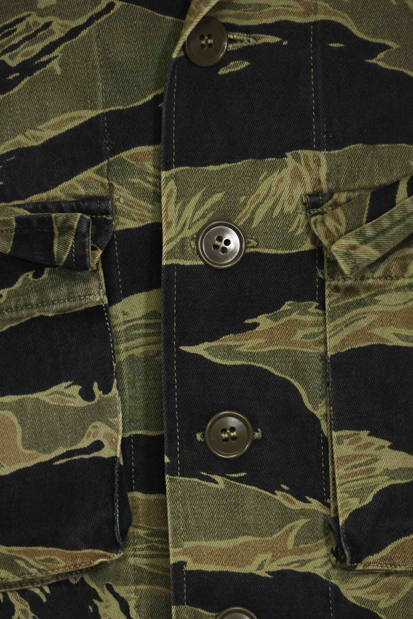 1960年代　ファットタイガー　タイガーストライプ　シャツ　Asian カット　中古品