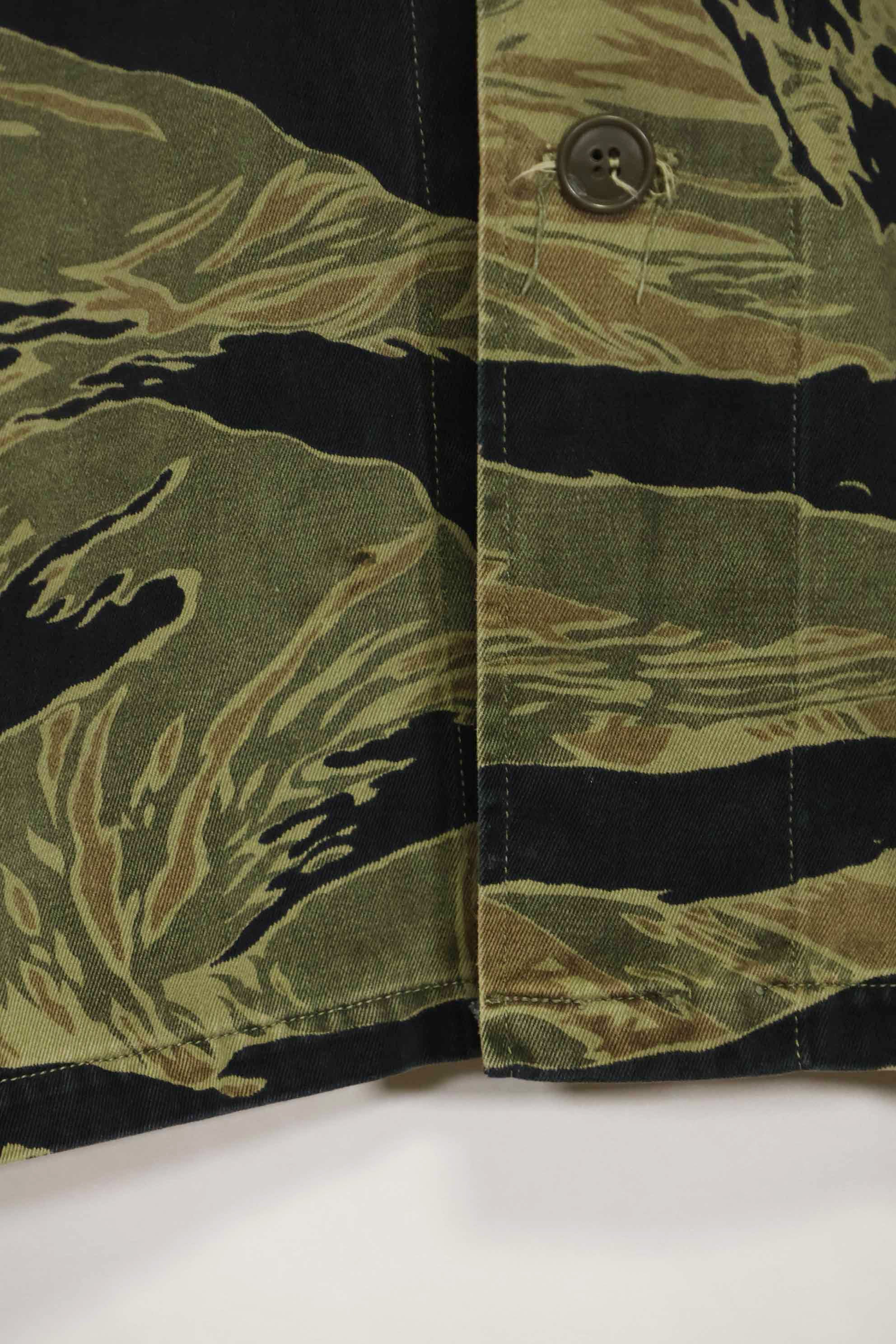 1960年代　ファットタイガー　タイガーストライプ　シャツ　Asian カット　中古品