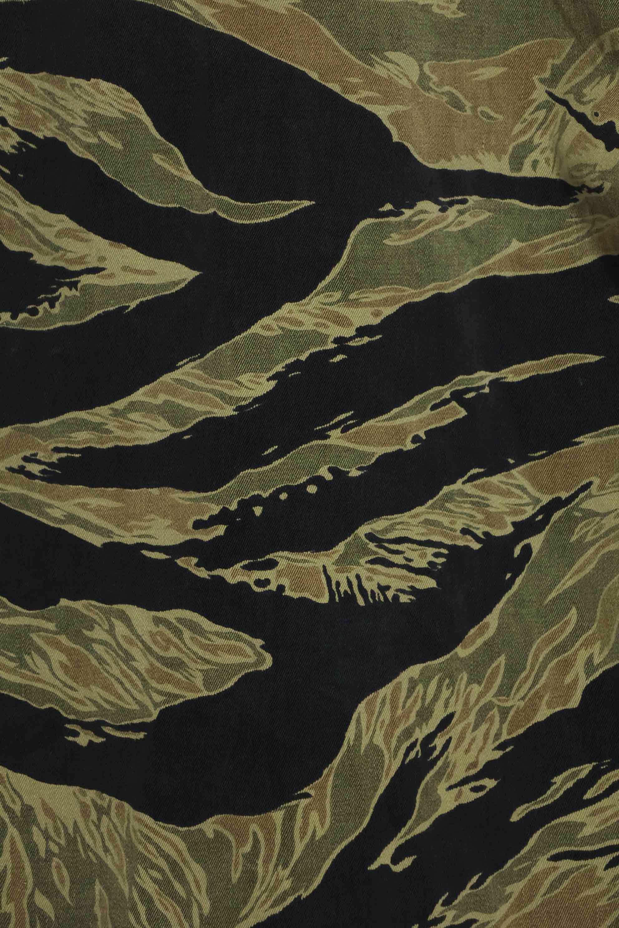 1960年代　ファットタイガー　タイガーストライプ　シャツ　Asian カット　中古品