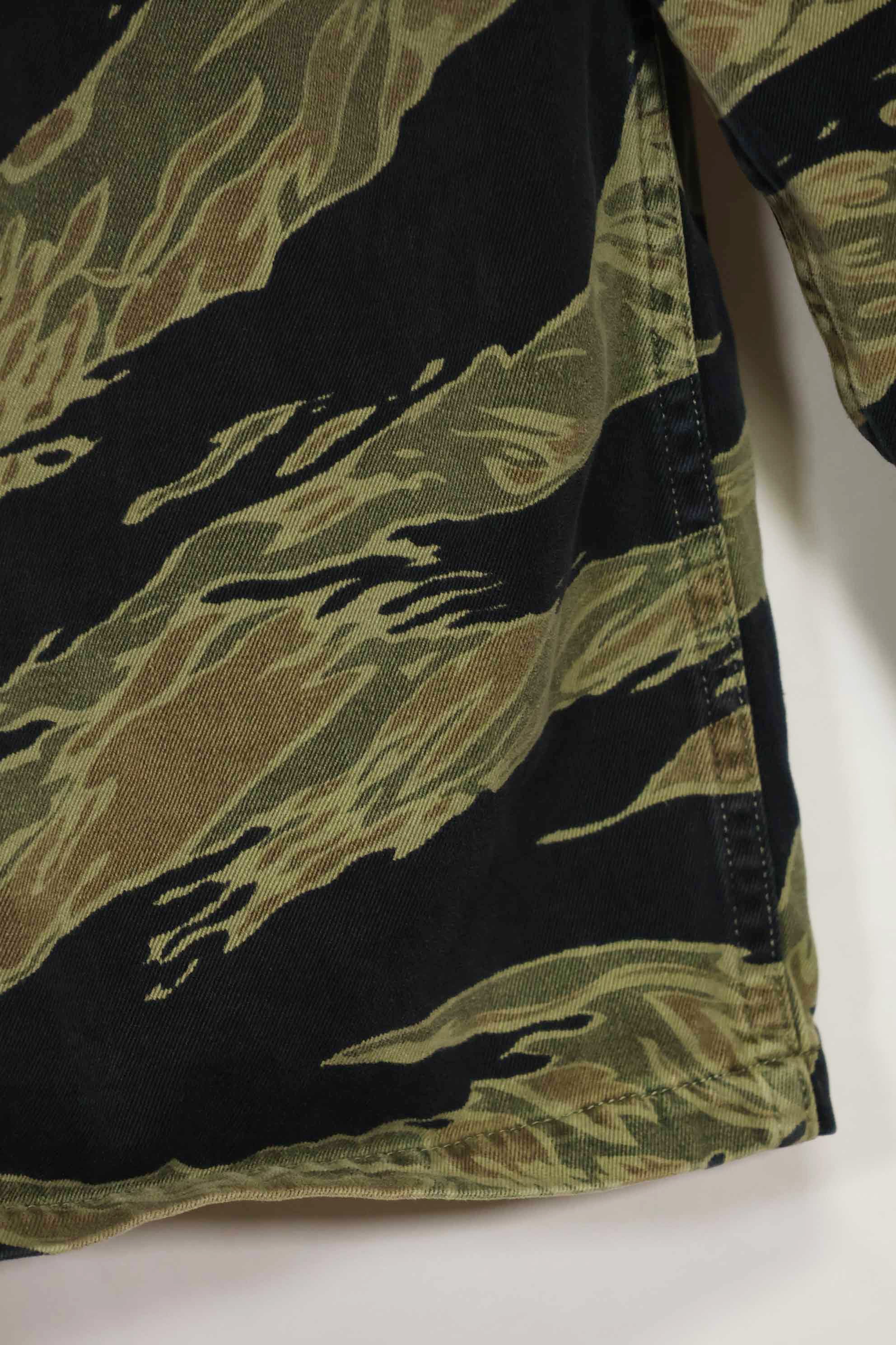 1960年代　ファットタイガー　タイガーストライプ　シャツ　Asian カット　中古品