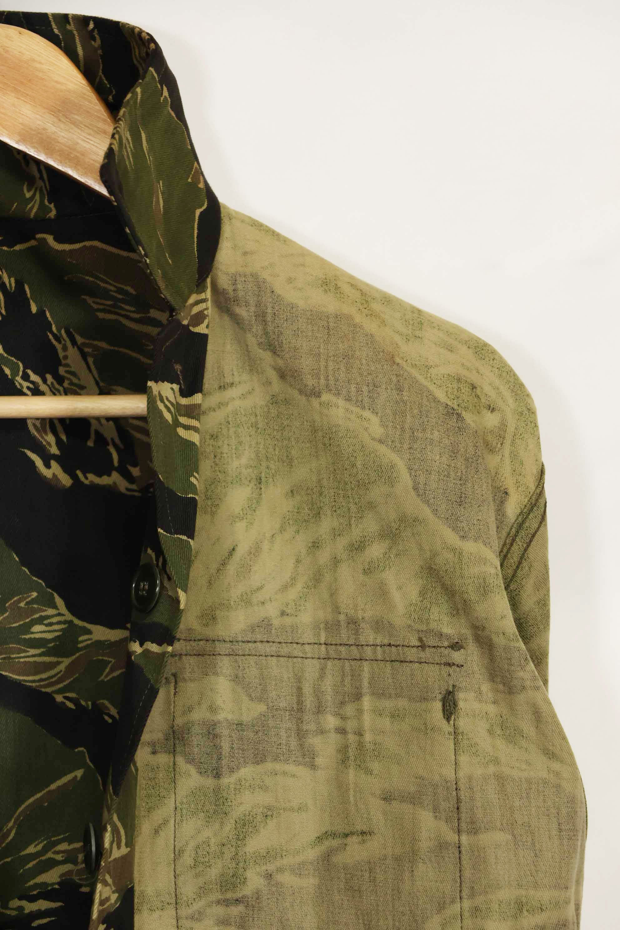 1960年代　デッドストック　沖縄タイガー　タイガーストライプ　シャツ　Asian Cut