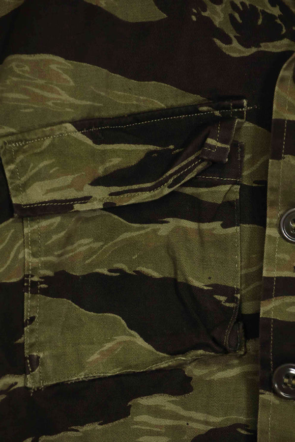 1960年代　クラシックパターン　タイガーストライプ　シャツ　Asian Cut 中古品