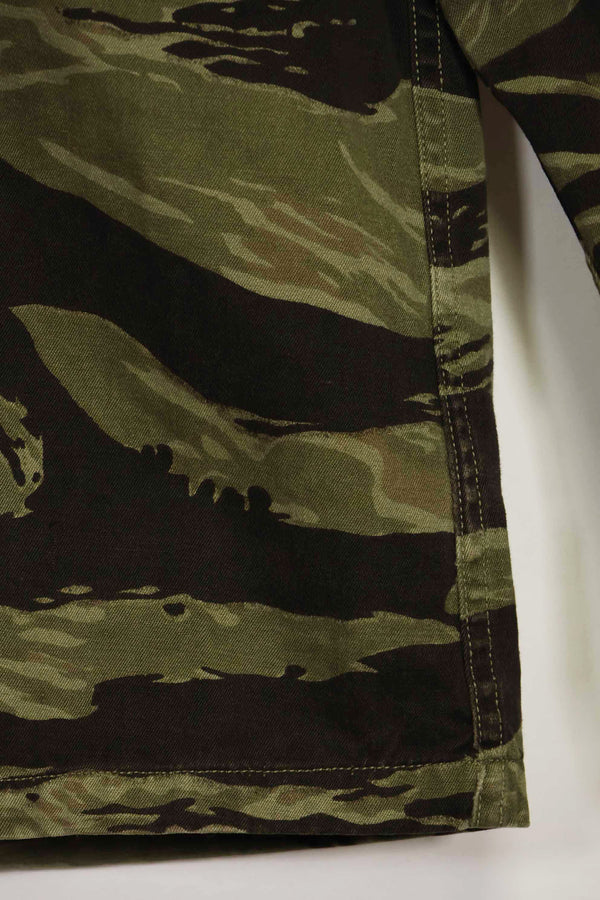 1960年代　クラシックパターン　タイガーストライプ　シャツ　Asian Cut 中古品