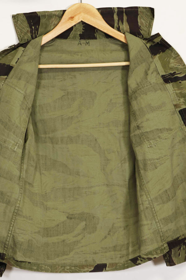 1960年代　クラシックパターン　タイガーストライプ　シャツ　Asian Cut 中古品