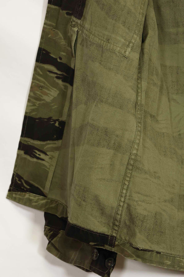 1960年代　クラシックパターン　タイガーストライプ　シャツ　Asian Cut 中古品