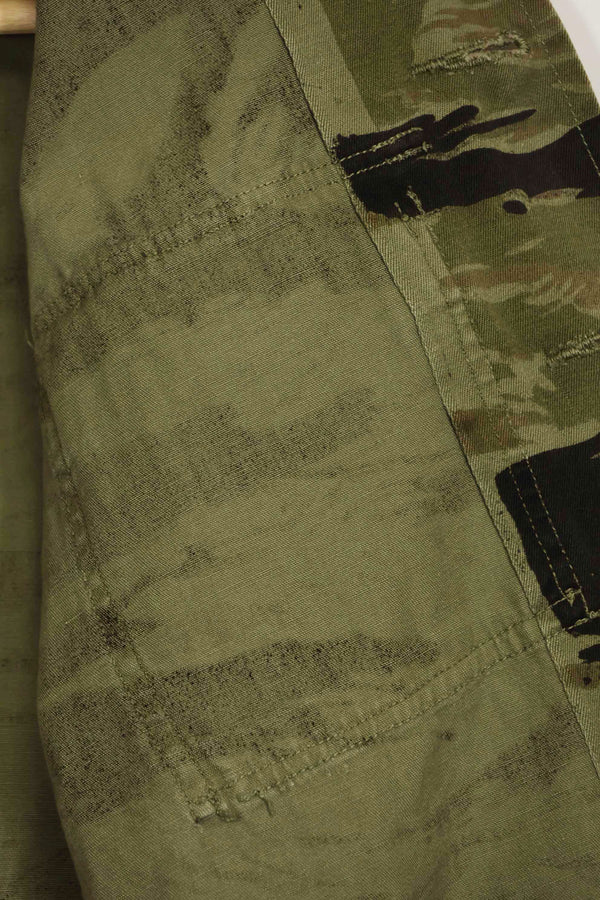 1960年代　クラシックパターン　タイガーストライプ　シャツ　Asian Cut 中古品