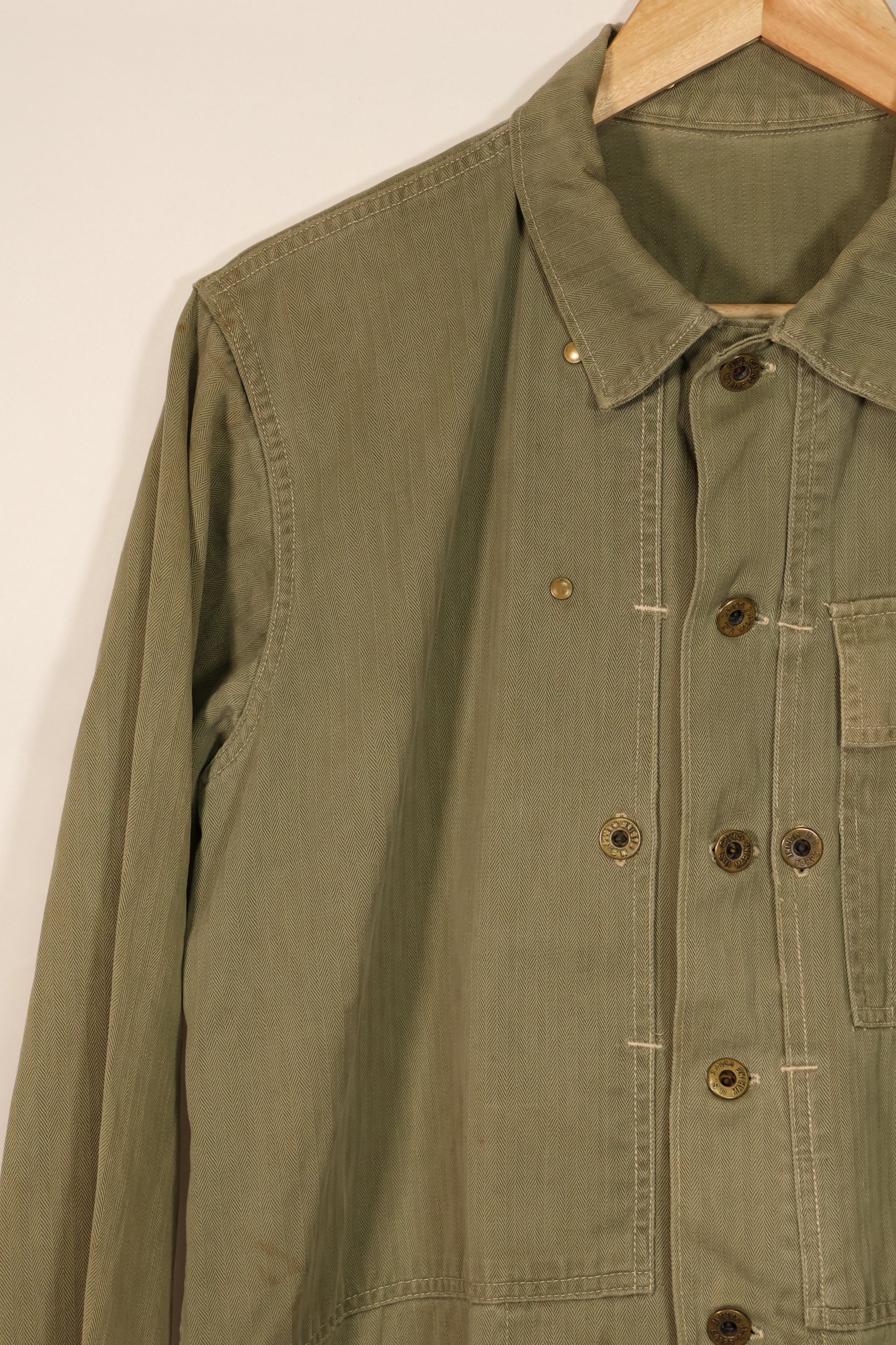 実物　アメリカ海兵隊　USMC M44　HBT　ユーティリティジャケット　中古品