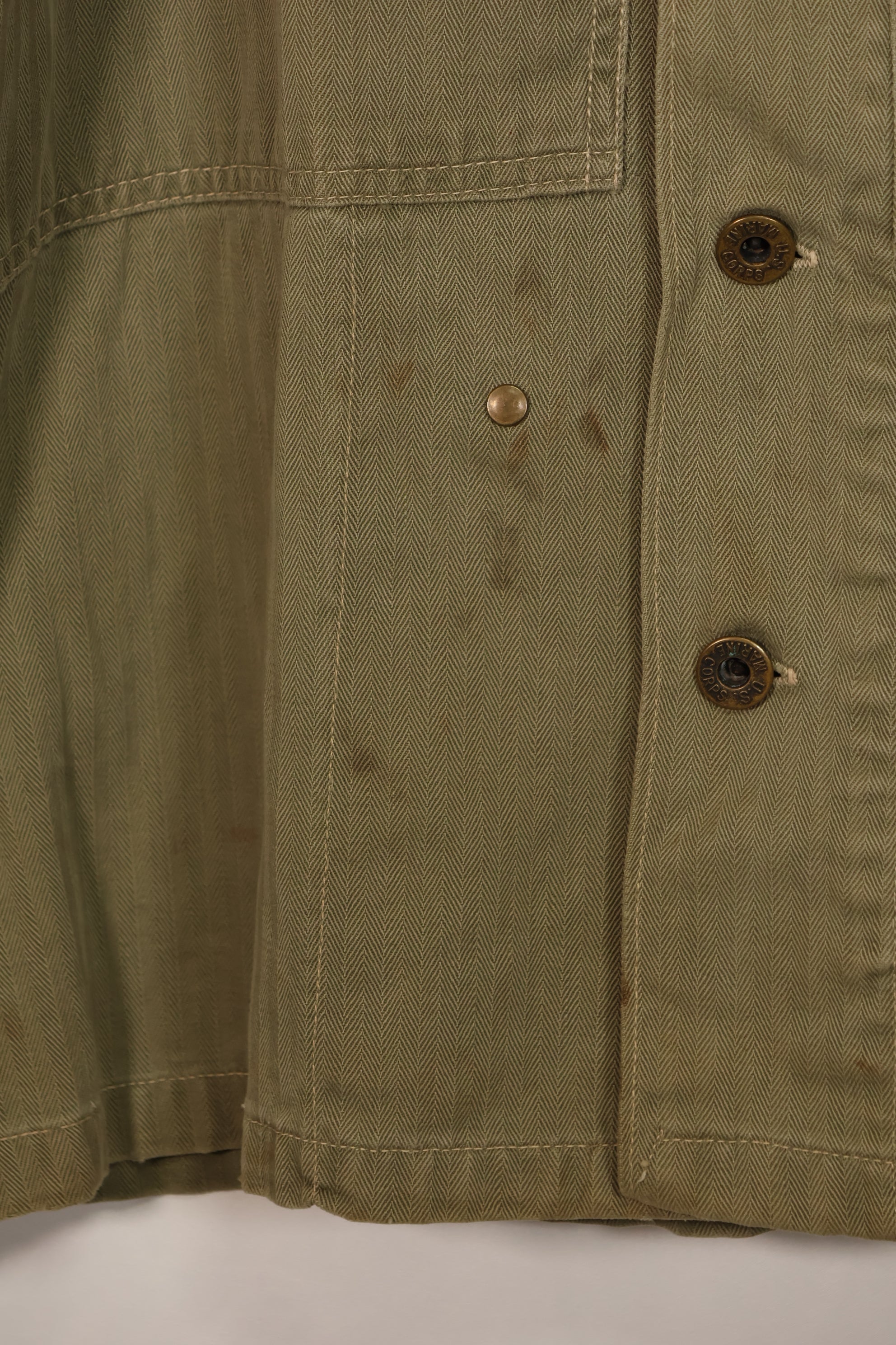 実物　アメリカ海兵隊　USMC M44　HBT　ユーティリティジャケット　中古品