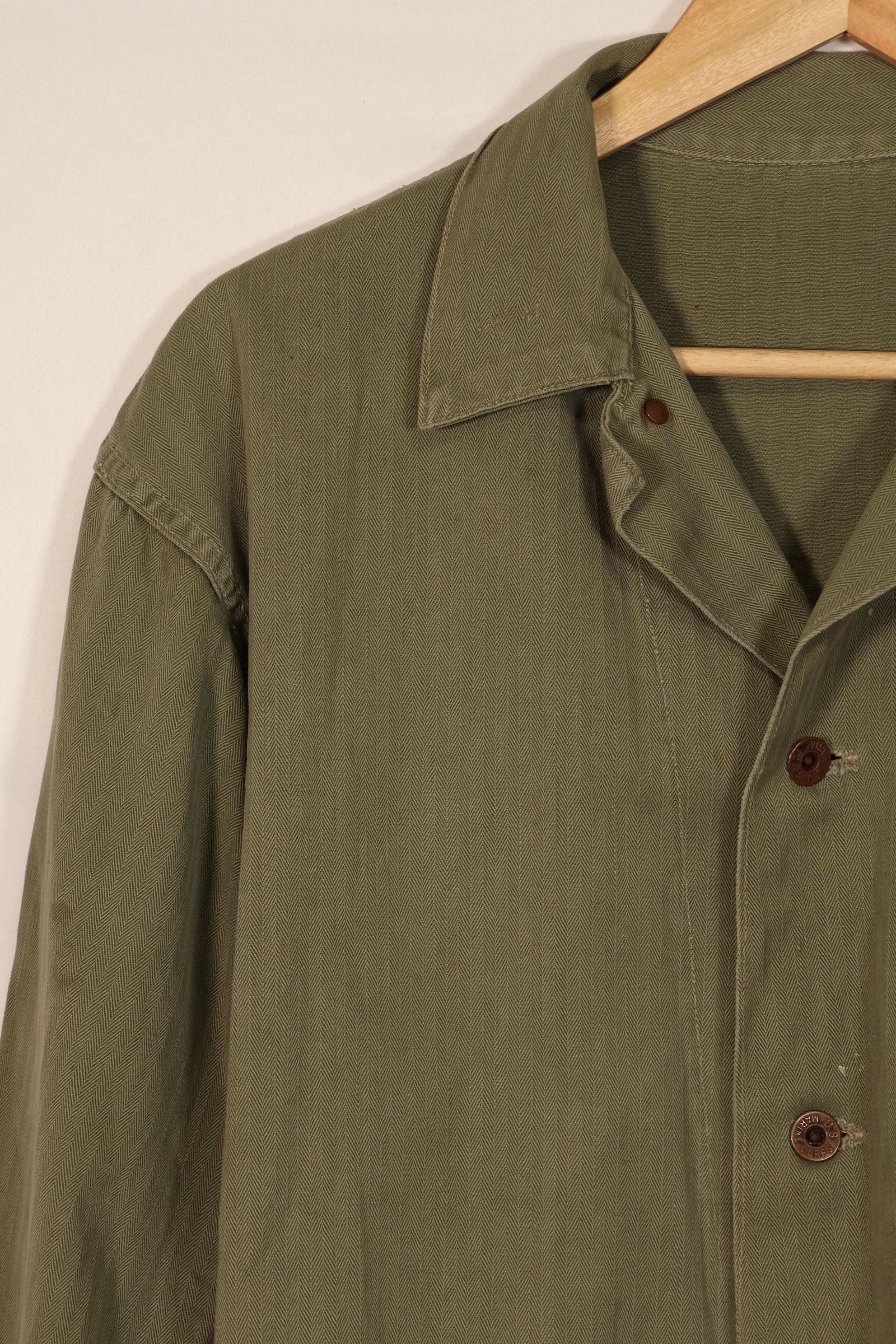 実物　アメリカ海兵隊　USMC M41　HBT ユーティリティジャケット　中古品　A