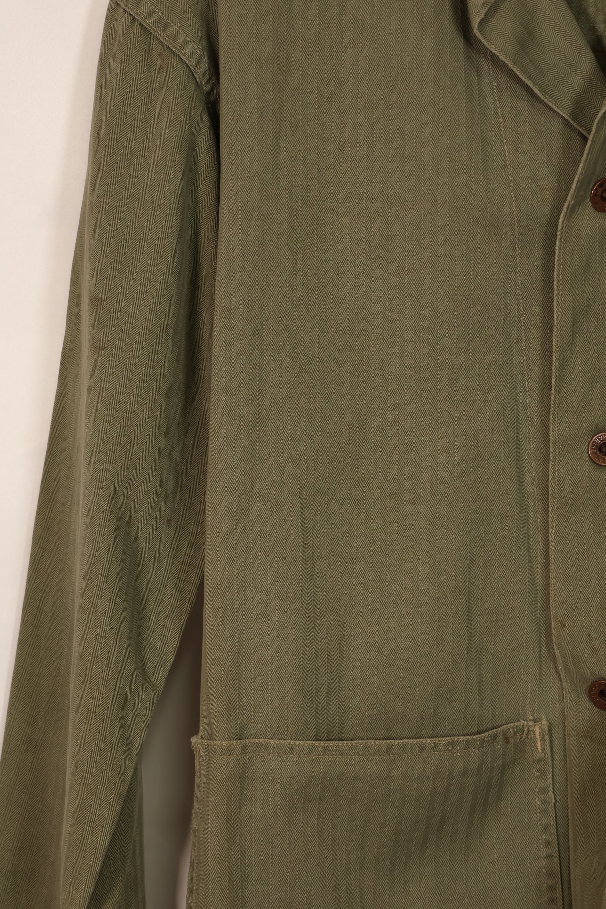 実物　アメリカ海兵隊　USMC M41　HBT ユーティリティジャケット　中古品　A