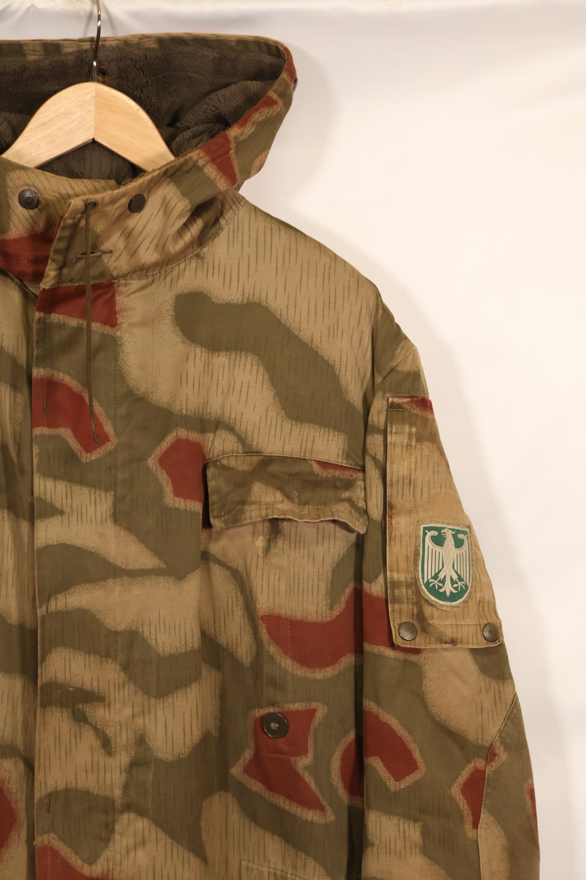 1960年代〜70年代　西ドイツ　BGS　タン&ウォーター迷彩　フィールドパーカー　ライナー付　中古品