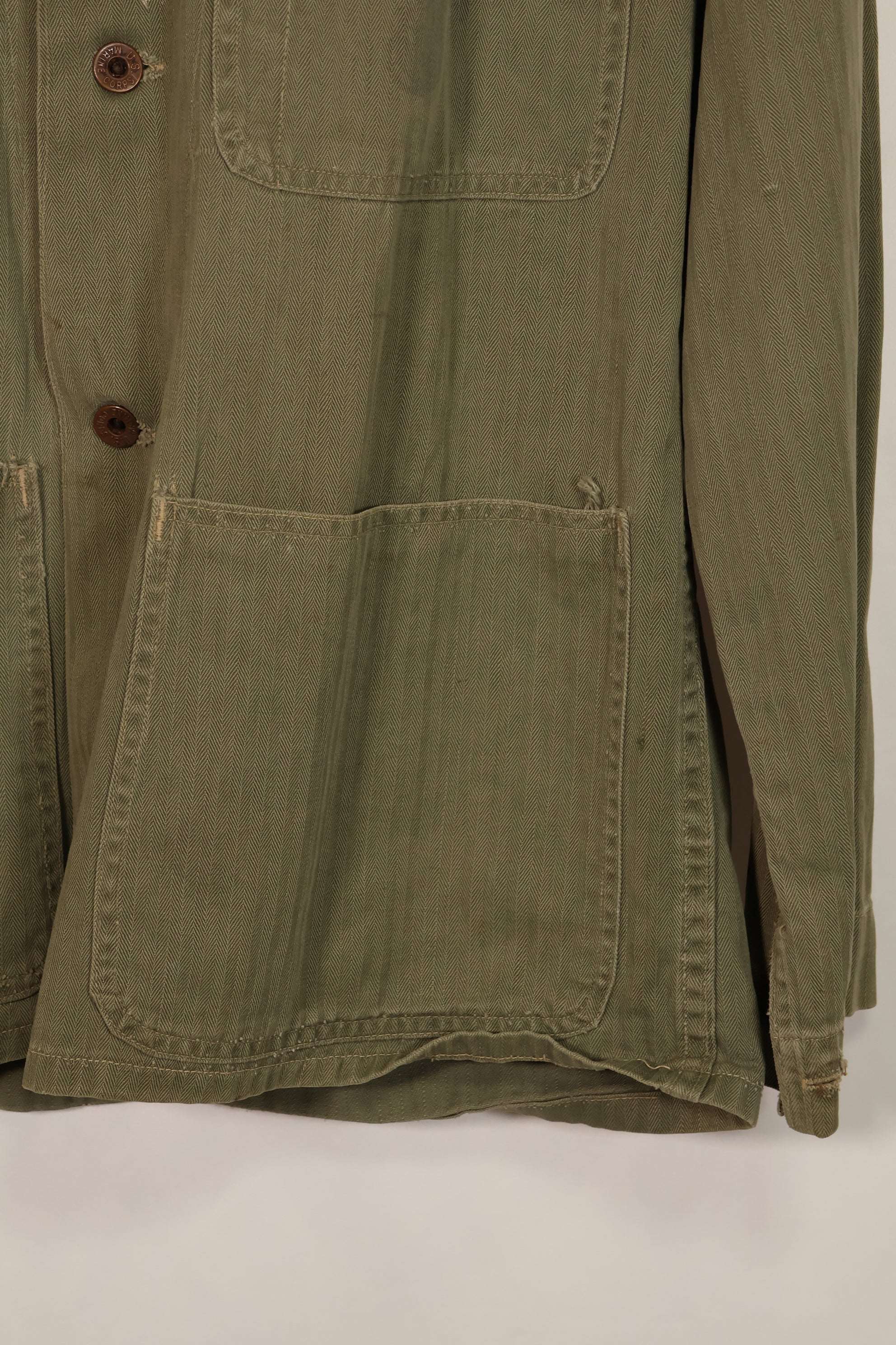 実物　アメリカ海兵隊　USMC M41　HBT ユーティリティジャケット　中古品　A