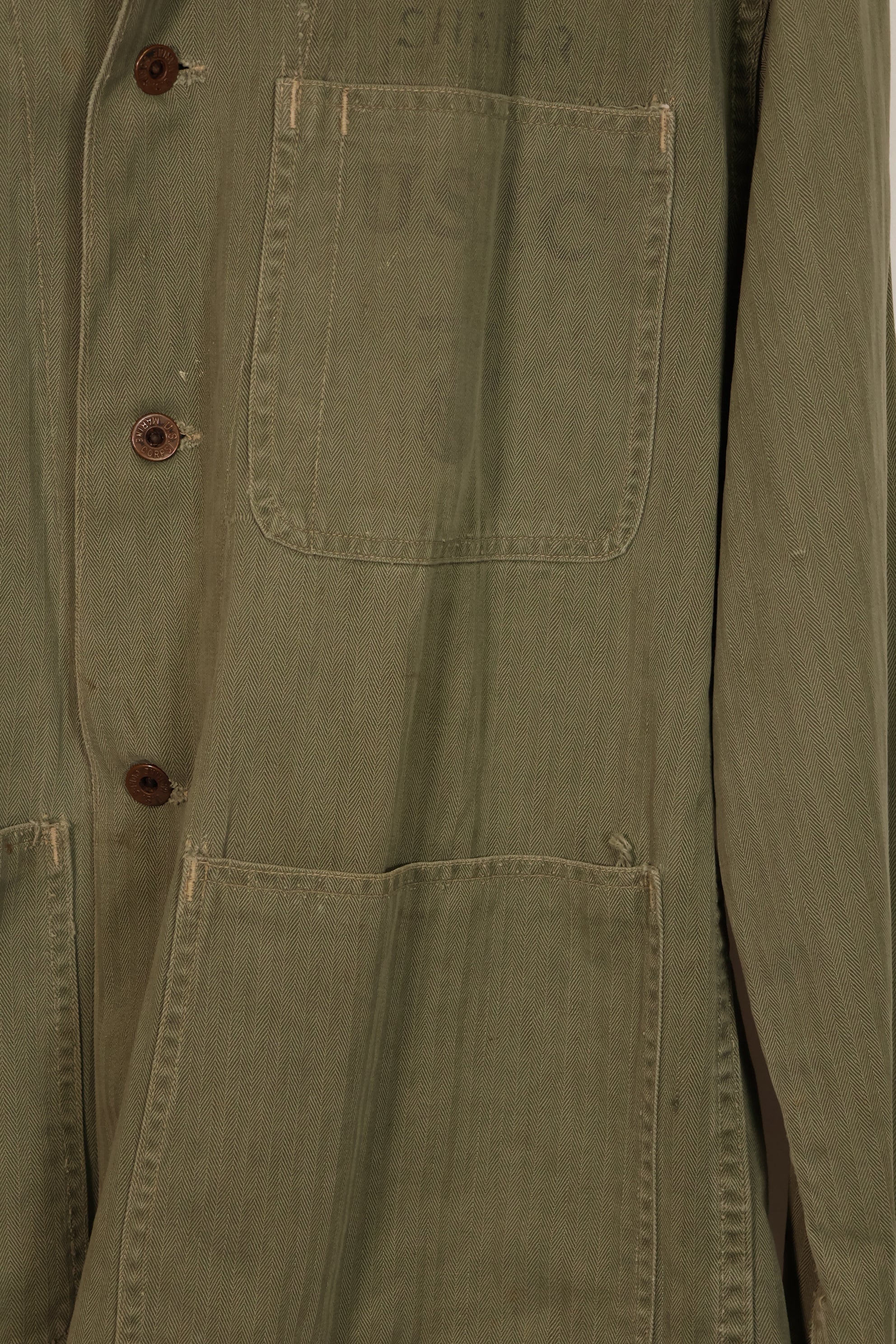 実物　アメリカ海兵隊　USMC M41　HBT ユーティリティジャケット　中古品　A