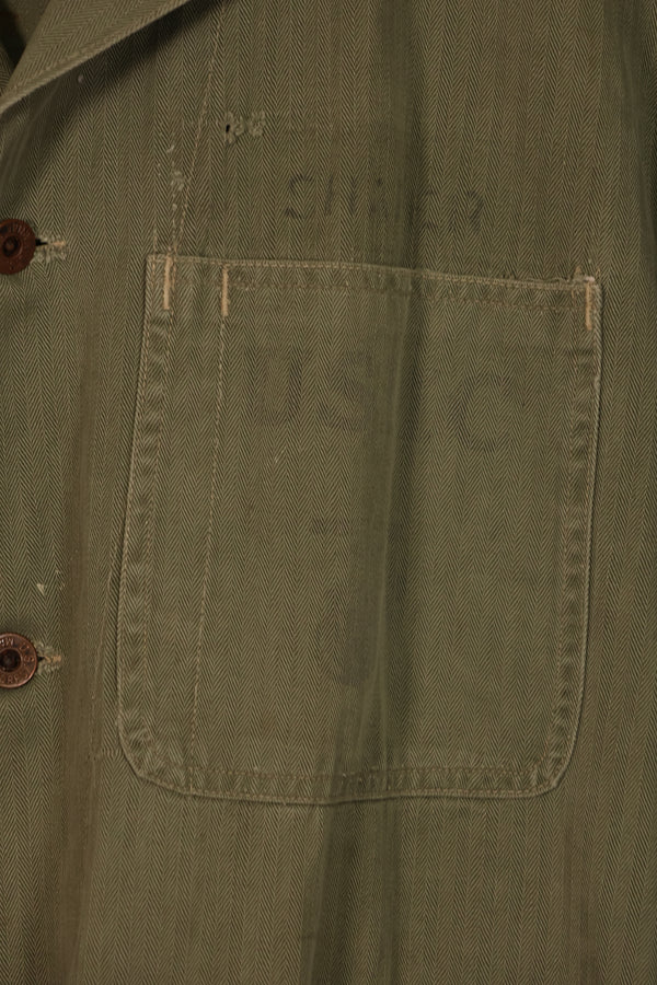 実物　アメリカ海兵隊　USMC M41　HBT ユーティリティジャケット　中古品　A