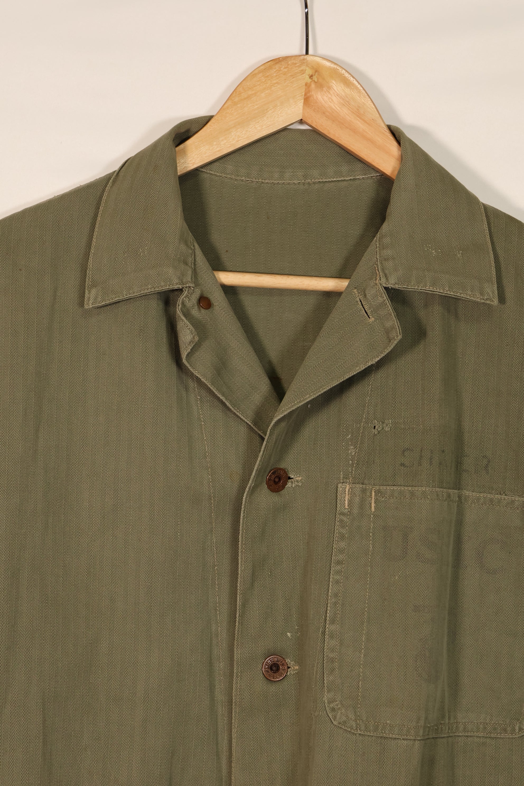 実物　アメリカ海兵隊　USMC M41　HBT ユーティリティジャケット　中古品　A